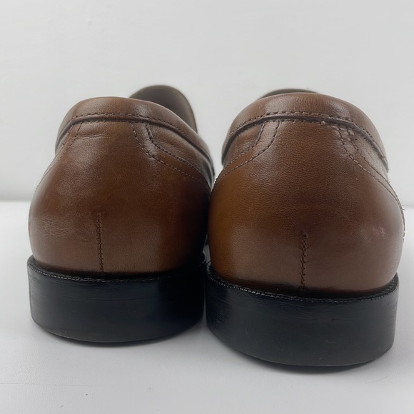Joseph Abboud Tan Leather Clarence 9.5 Slip on Loafer